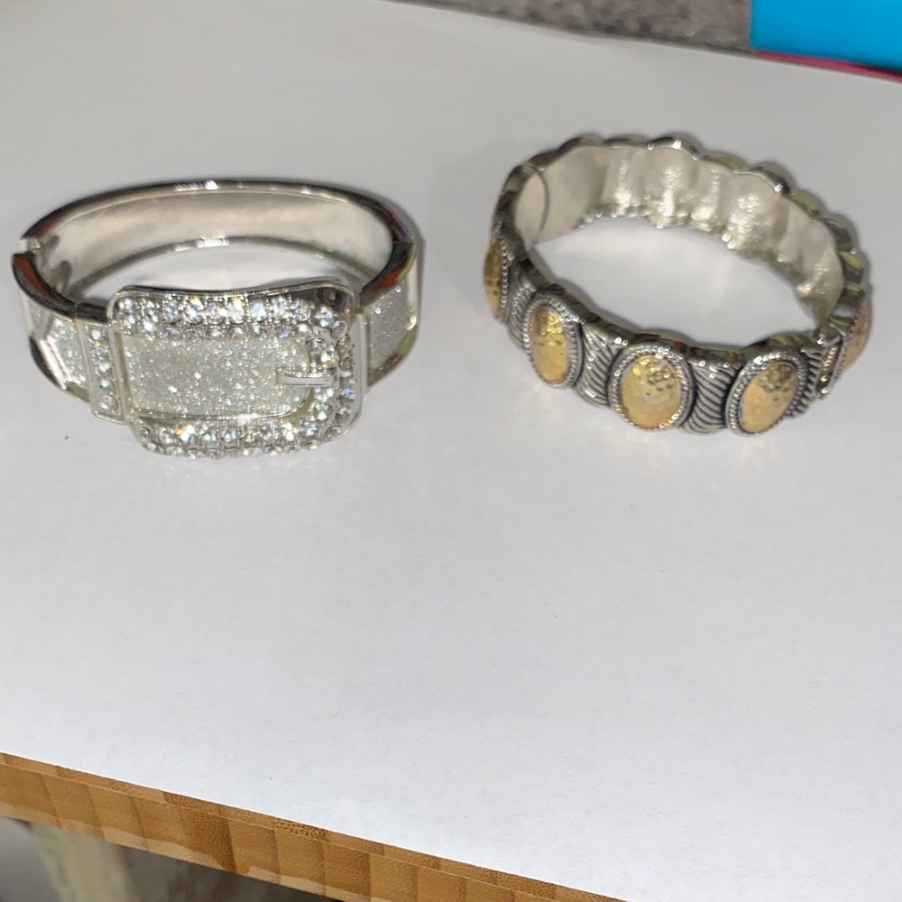 Elegant Silver and Gold Women's Bangles